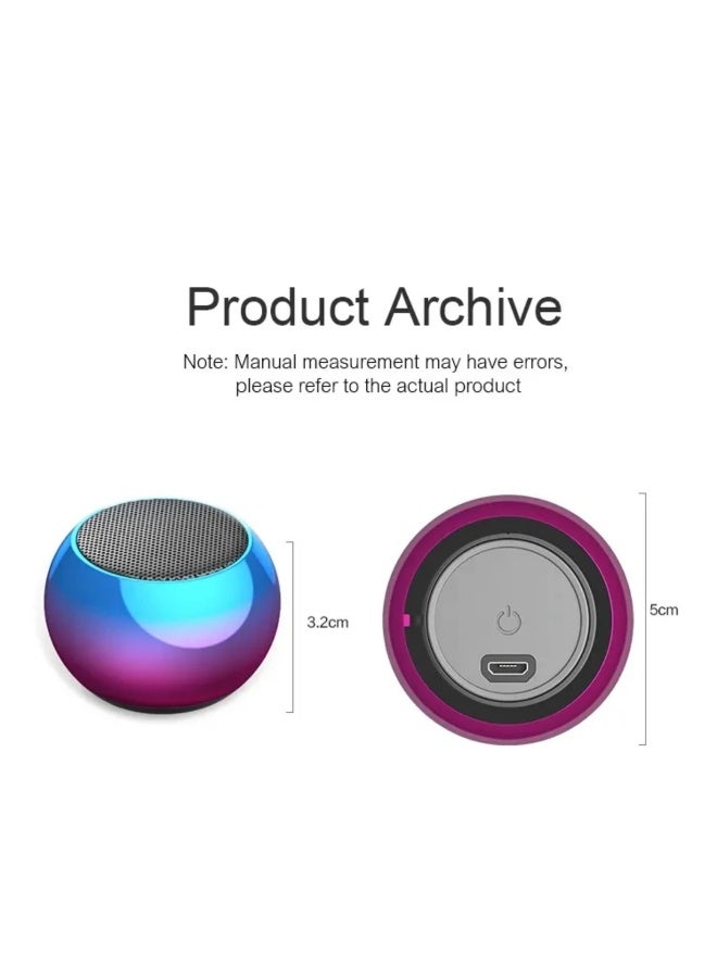 تي دابليو إس مكبر صوت بلوتوث صغير محمول بتقنية TWS، يدعم تقنية TWS، صوت جهير عميق، صوت نقي، لون أزرق مخضر متدرج - Image 3